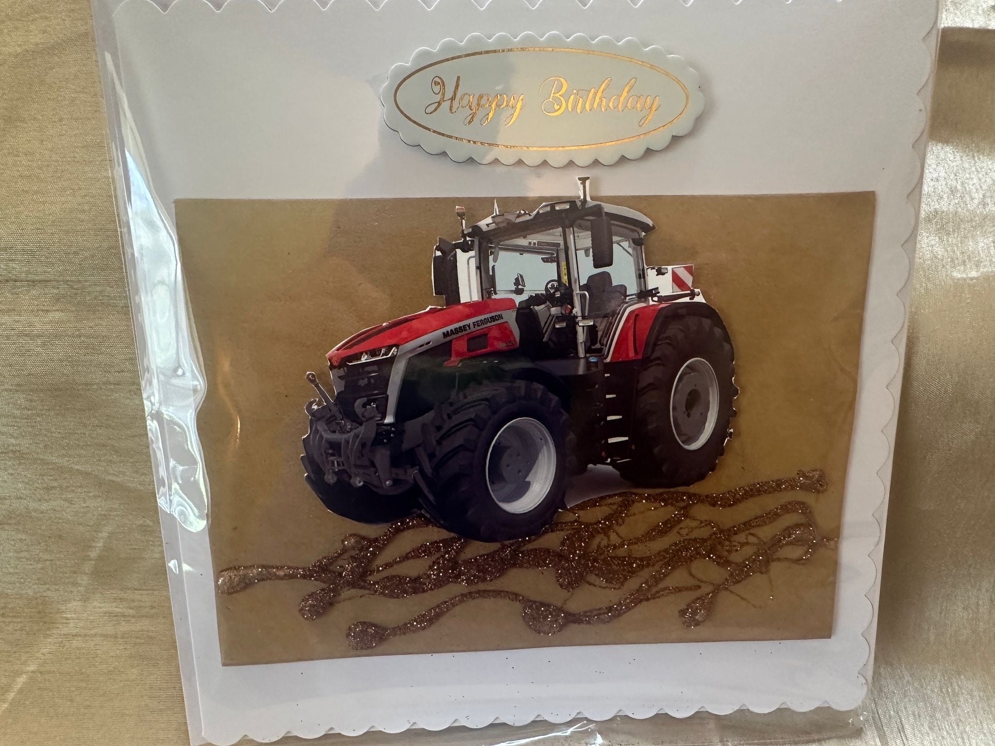 3d card birthday card massey tractor