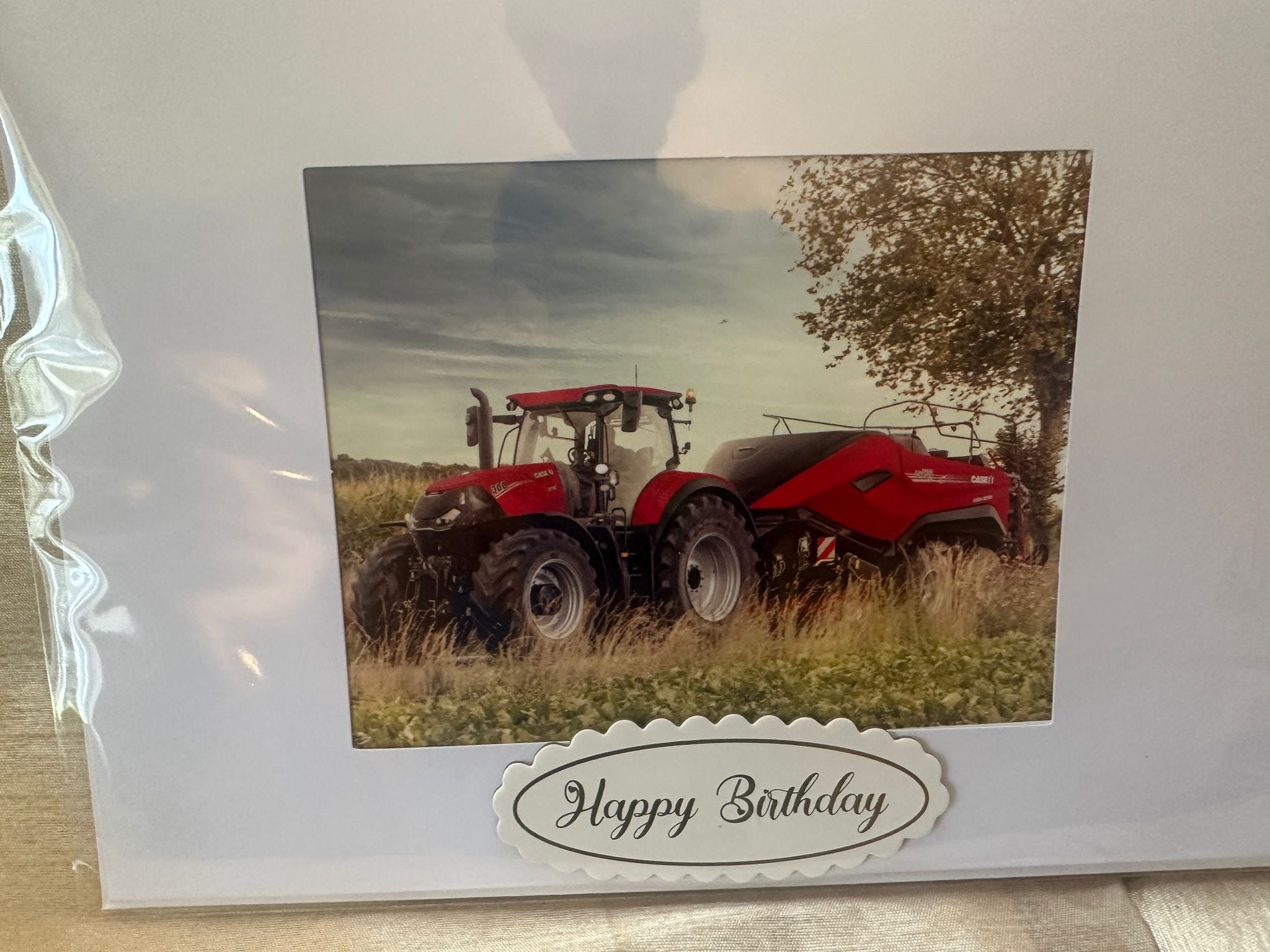 Birthday card tractor