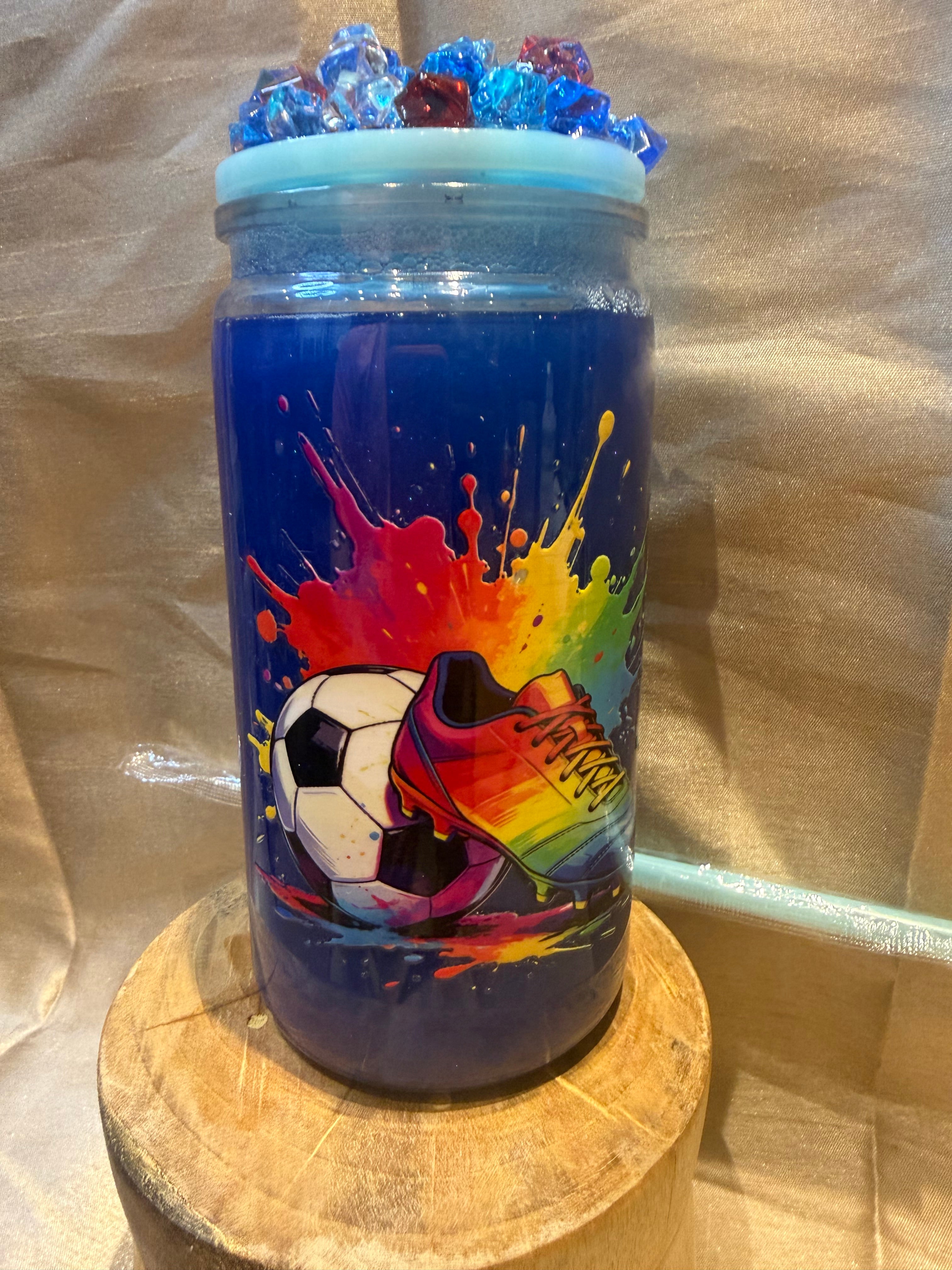 16 oz acrylic tumbler football