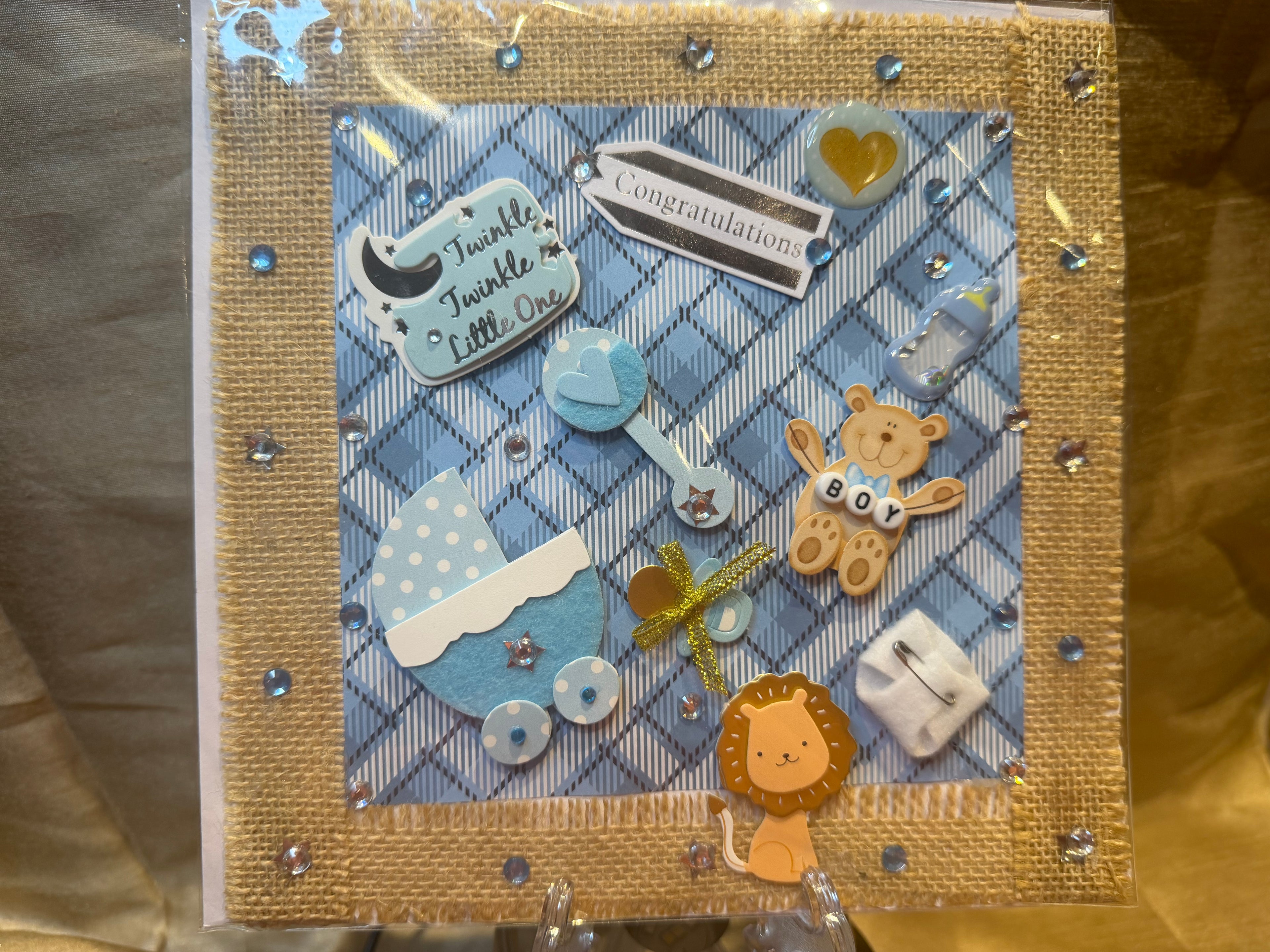 New baby boy card handmade