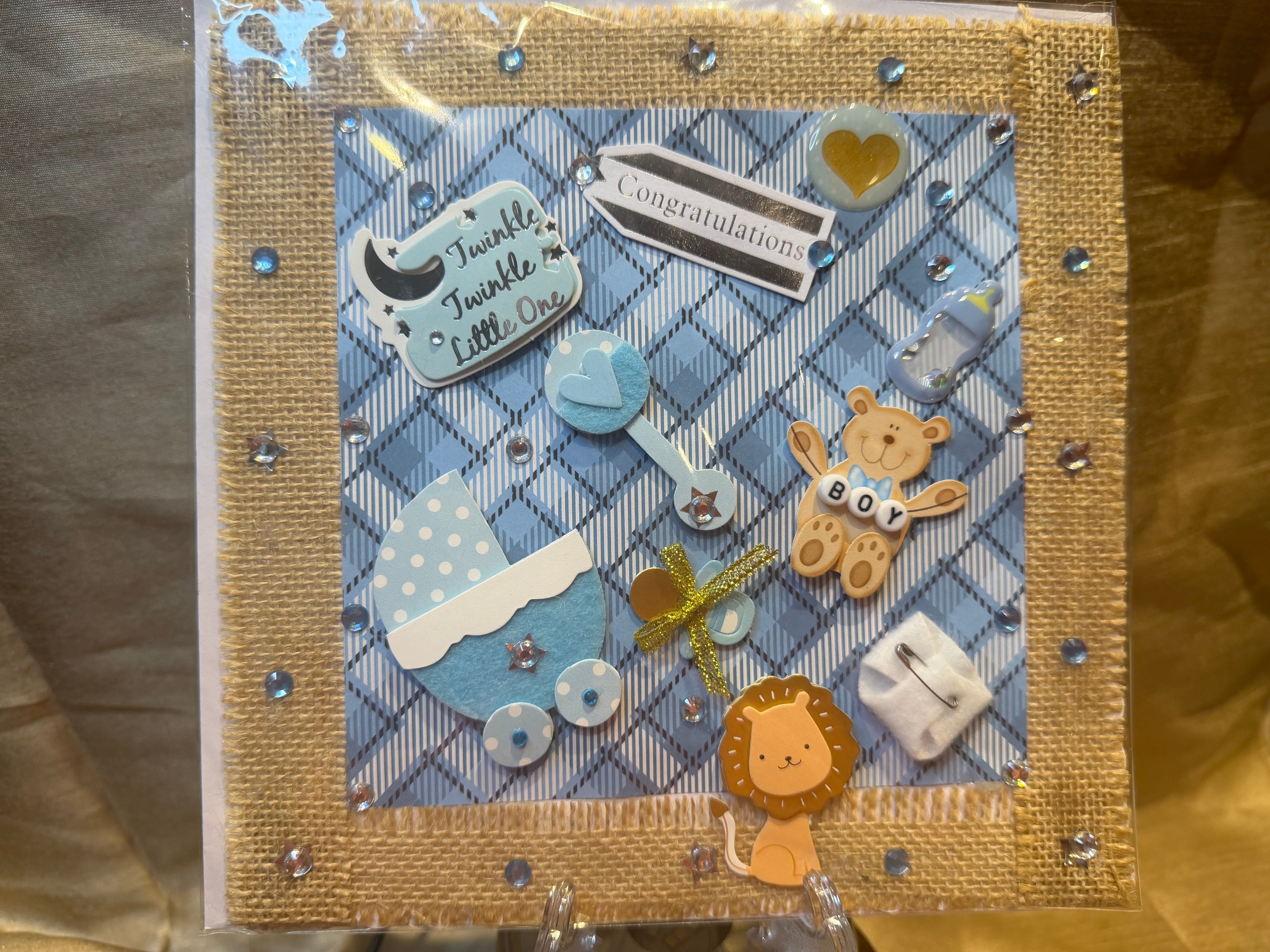 New baby boy card handmade