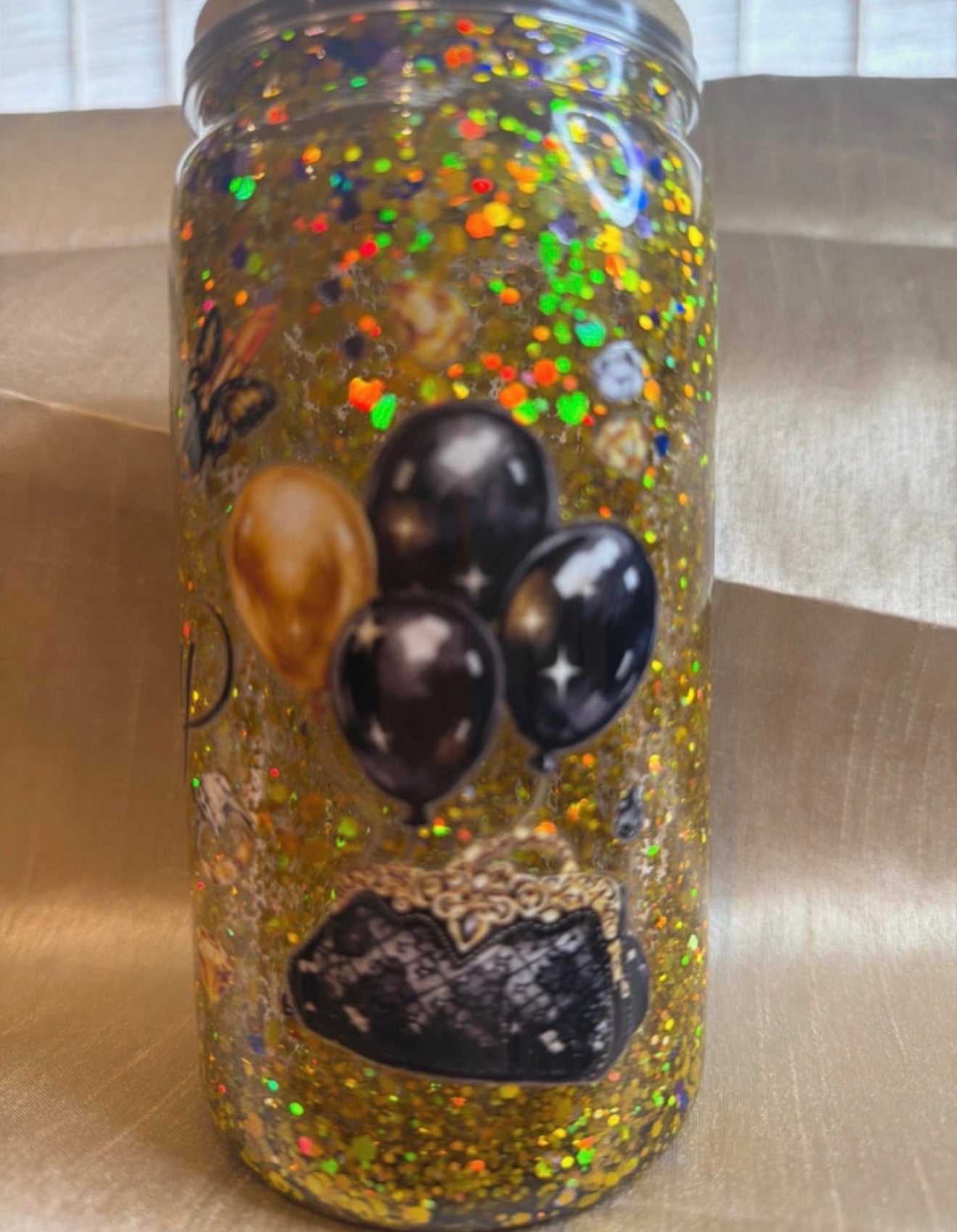Birthday 16oz  snow globe tumbler