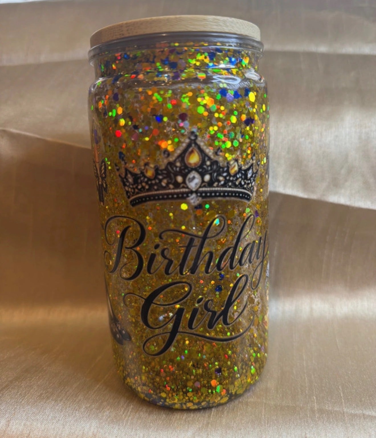 Birthday 16oz  snow globe tumbler