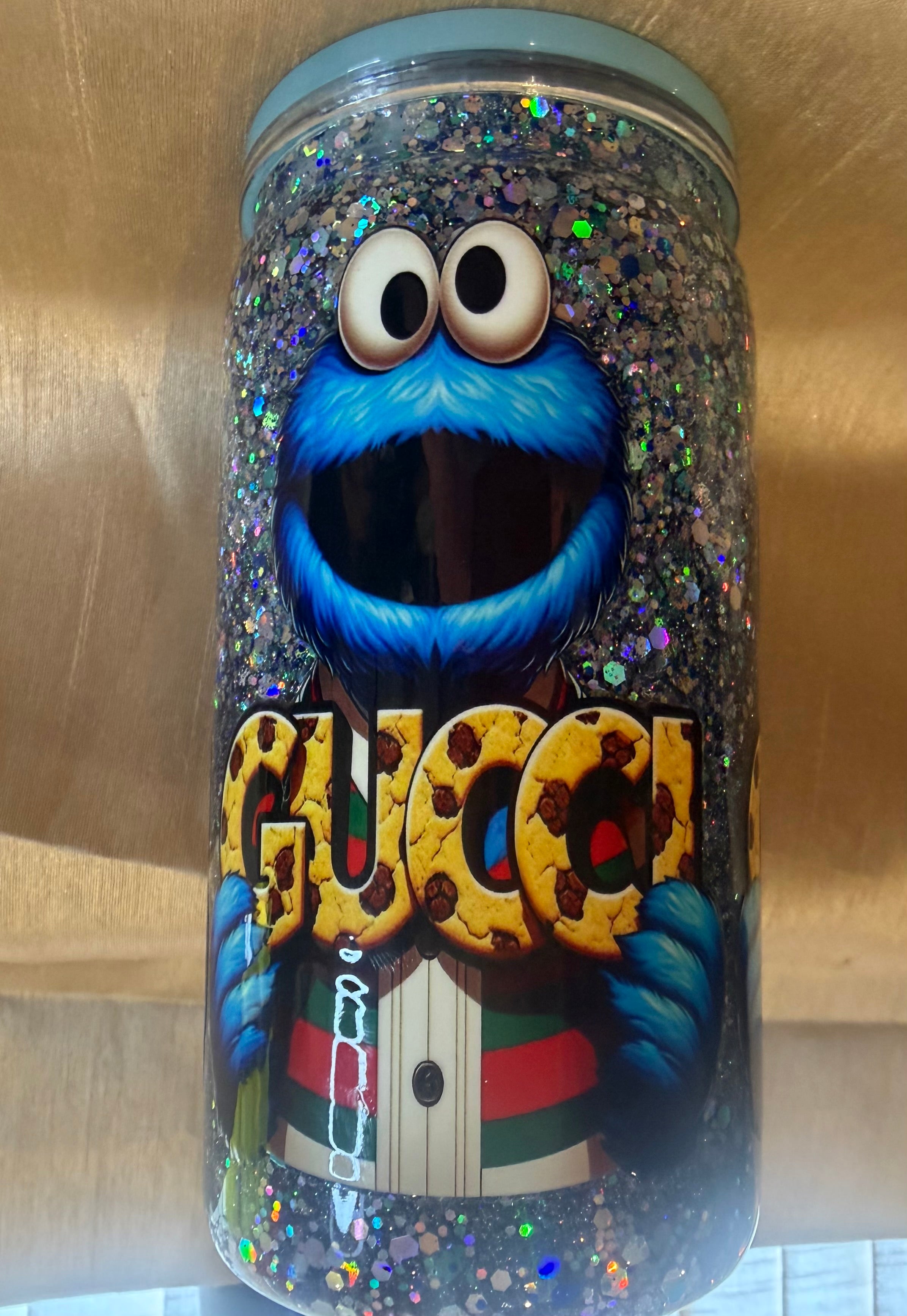 16oz Cookie Monster branded  snow globe