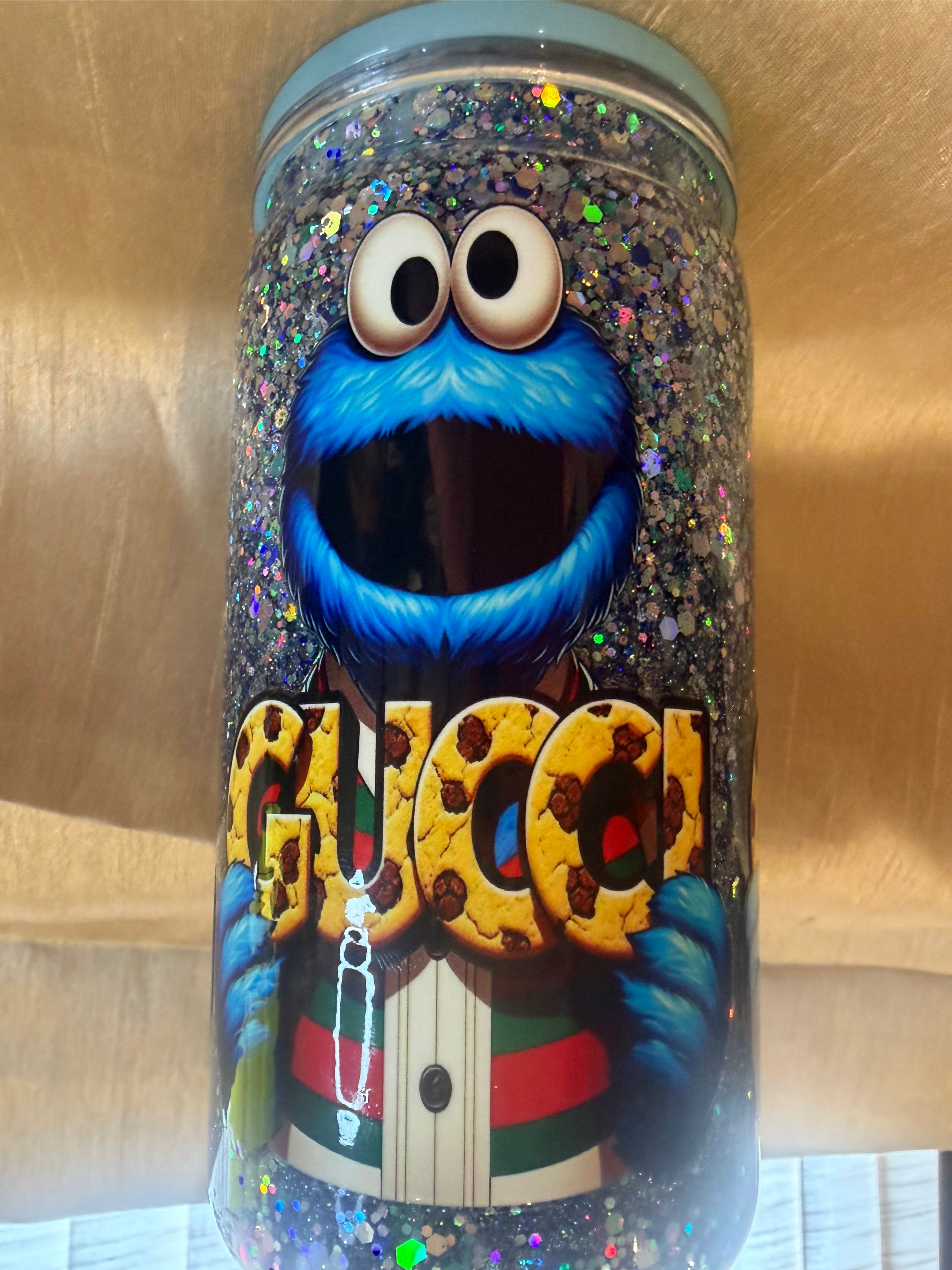 16oz Cookie Monster branded  snow globe