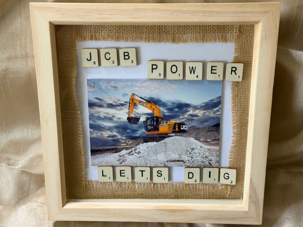 3d photo box  jcb digger