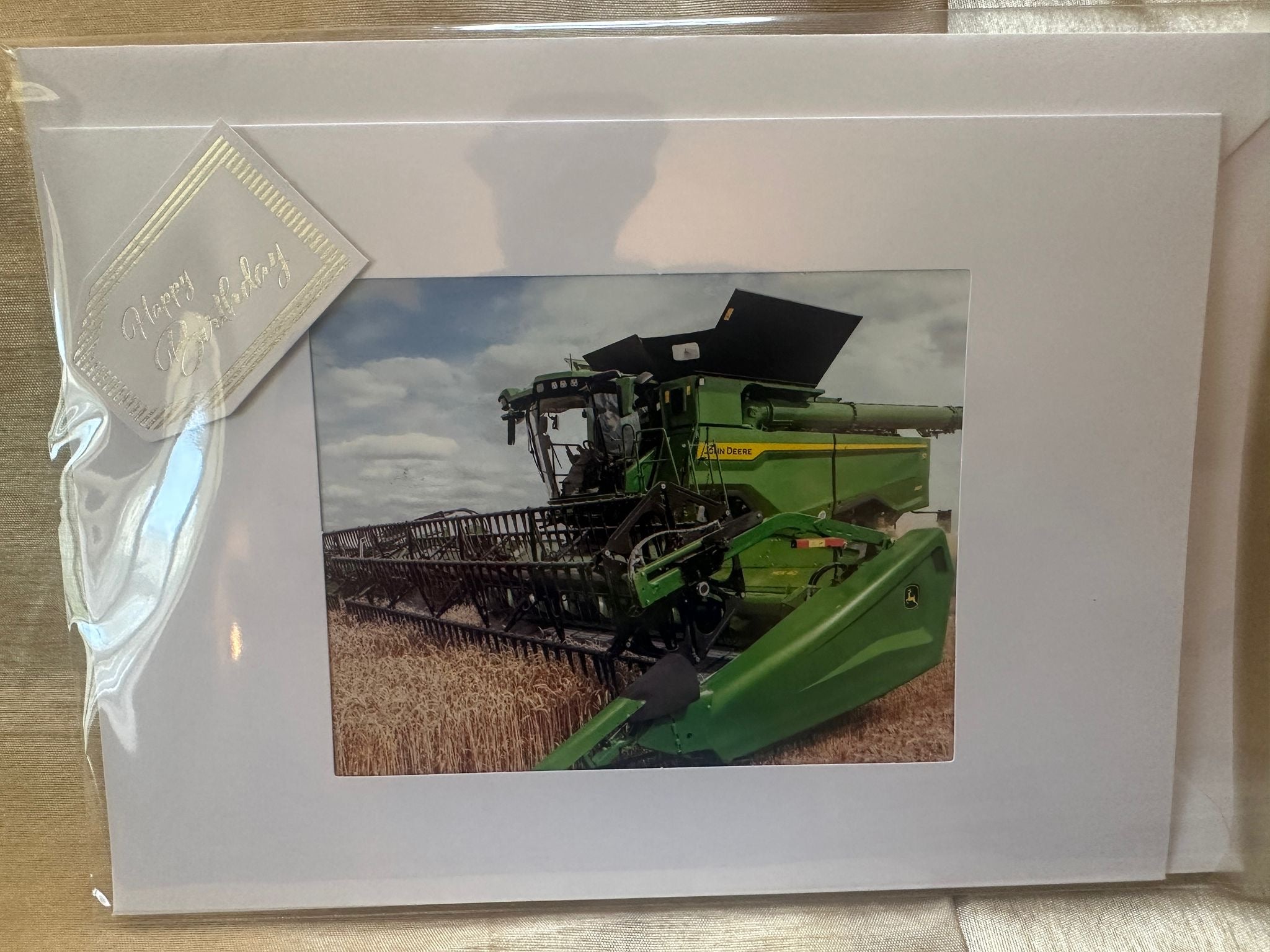 John Deere combine  birthday card